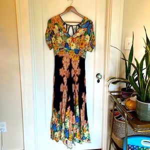 Anthropologie Bohemian Floral and Butterfly Dress